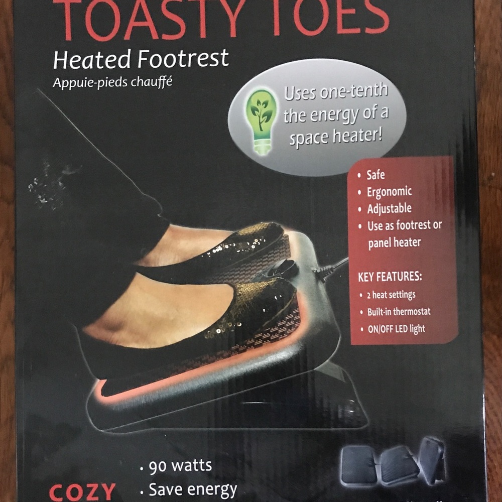 Cozy Toasty Toes Heated Feet Rest